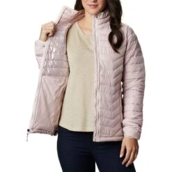 Columbia Women's Powder Lite™ Jacket Mineral Pink 9 Columbia Women's Powder Lite™ Jacket Mineral Pink -Araeom Shop 1699061 618 a3
