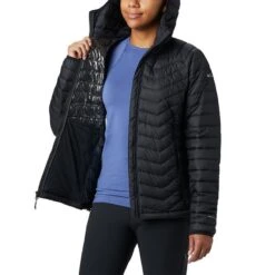 Columbia Women's Powder Lite™ Hooded Jacket Black 8 Columbia Women's Powder Lite™ Hooded Jacket Black -Araeom Shop 1699071 011 a3 presethigh res jpeg 300 dpi