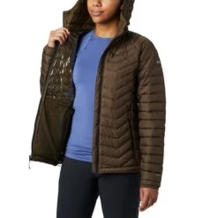 Columbia Women's Powder Lite™ Hooded Jacket Olive Green 7 Columbia Women's Powder Lite™ Hooded Jacket Olive Green -Araeom Shop 1699071 319 a3 presethigh res jpeg 300 dpi