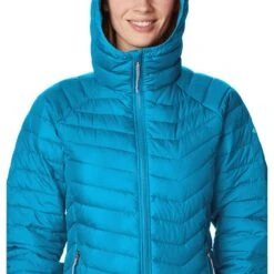 Columbia Women's Powder Lite™ Hooded Jacket Blue Chill -Araeom Shop 1699071 422 a2 presethigh res jpeg 300 dpi