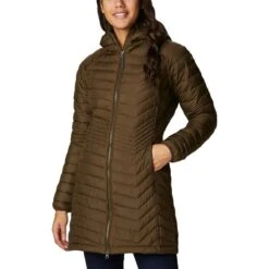 Columbia Women's Powder Lite™ Mid Down Jacket Olive Green