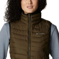 Columbia Women's Powder Lite™ Gilet Olive Green -Araeom Shop 1757411 319 a2 presethigh res jpeg 300 dpi