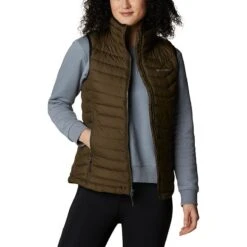 Columbia Women's Powder Lite™ Gilet Olive Green -Araeom Shop 1757411 319 a6 presethigh res jpeg 300 dpi