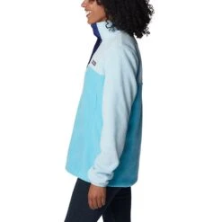 Columbia Women's Benton Springs™ 1/2 Snap Pullover Spring Blue / Dark Sapphire -Araeom Shop 1860991 404 a1 presethigh res jpeg 300 dpi