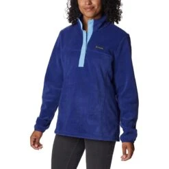 Columbia Women's Benton Springs™ 1/2 Snap Pullover Dark Sapphire / Vista Blue