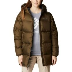 Columbia Women's Puffect™ Mid Hooded Jacket Olive Green 12 Columbia Women's Puffect™ Mid Hooded Jacket Olive Green -Araeom Shop 1864791 319 a4 presethigh res jpeg 300 dpi