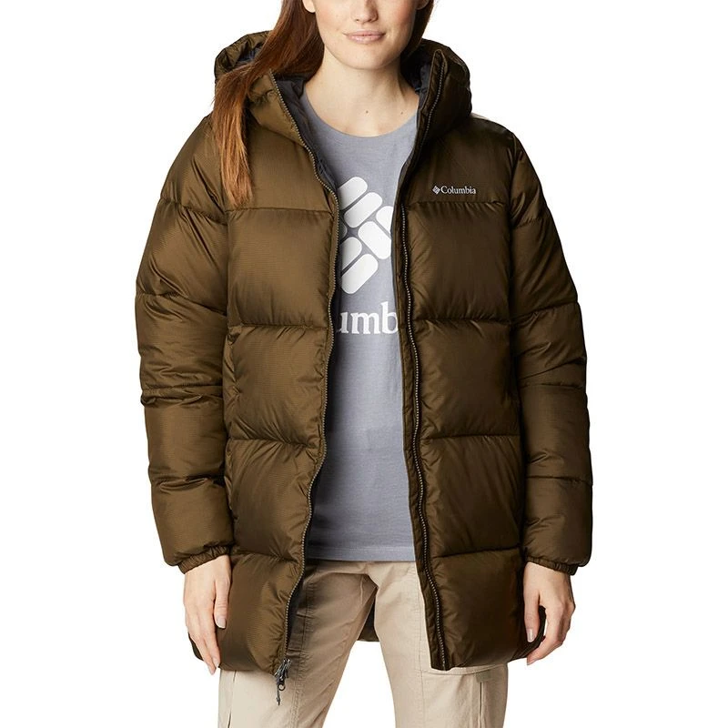 Columbia Women's Puffect™ Mid Hooded Jacket Olive Green 6 Columbia Women's Puffect™ Mid Hooded Jacket Olive Green - Image 6