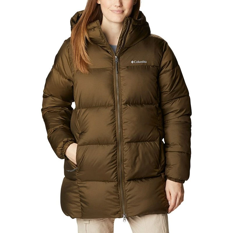 Columbia Women's Puffect™ Mid Hooded Jacket Olive Green 1 Columbia Women's Puffect™ Mid Hooded Jacket Olive Green