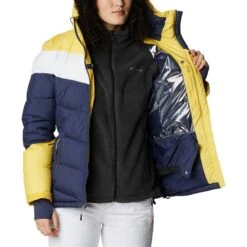 Columbia Women's Abbot Peak Insulated Jacket City Nocturnal, White, Sun Glow -Araeom Shop 1909971 467 a3 presethigh res jpeg 300 dpi