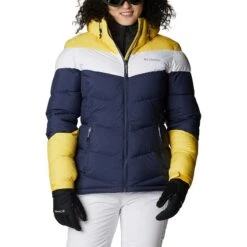 Columbia Women's Abbot Peak Insulated Jacket City Nocturnal, White, Sun Glow