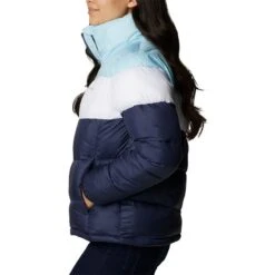Columbia Women's Puffect™ Colorblock Jacket Nocturnal / White -Araeom Shop 1955101 466 a1