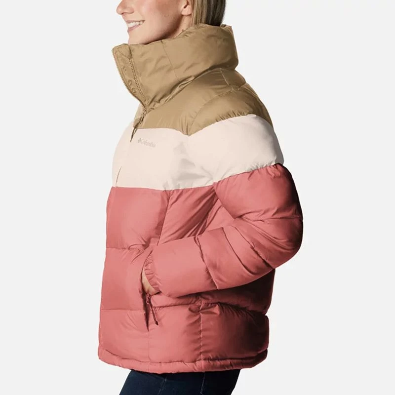 Columbia Women's Puffect™ Colourblock Jacket Dark Coral / Peach 3 Columbia Women's Puffect™ Colourblock Jacket Dark Coral / Peach - Image 3
