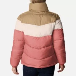 Columbia Women's Puffect™ Colourblock Jacket Dark Coral / Peach