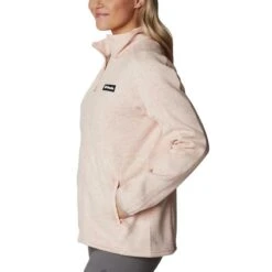 Columbia Women's Sweater Weather™ Fleece Jacket Peach Blossom Heather -Araeom Shop 1958933 890 a1