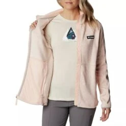 Columbia Women's Sweater Weather™ Fleece Jacket Peach Blossom Heather -Araeom Shop 1958933 890 a3