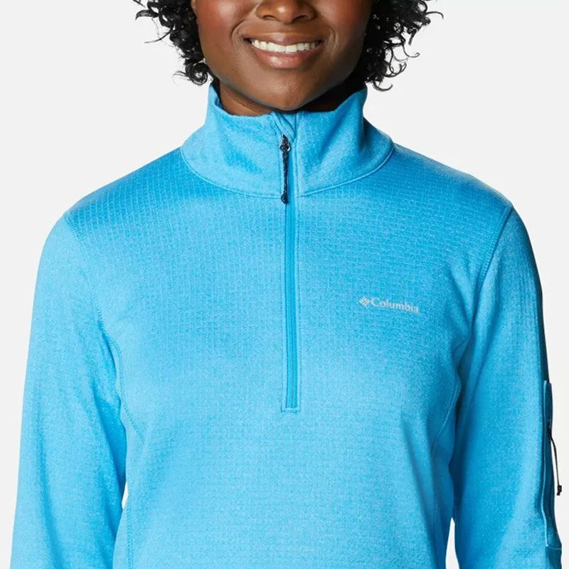 Columbia Women's Park View™ Half Zip Fleece Blue Chill Heather 3 Columbia Women's Park View™ Half Zip Fleece Blue Chill Heather - Image 3