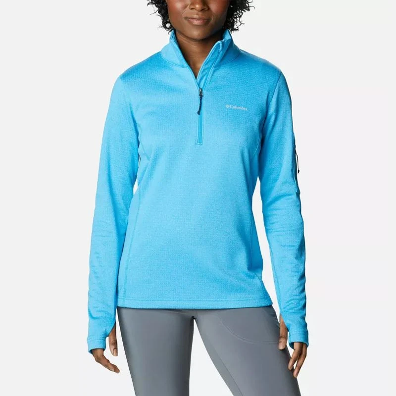 Columbia Women's Park View™ Half Zip Fleece Blue Chill Heather 1 Columbia Women's Park View™ Half Zip Fleece Blue Chill Heather