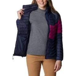 Columbia Women's Powder Pass™ Down Jacket Nocturnal / Wild Fuchsia -Araeom Shop 1989432 466 a3 1