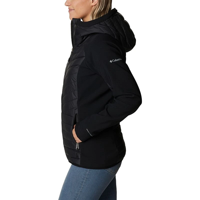 Columbia Women's Powder Lite™ Hybrid Hooded Jacket Black 7 Columbia Women's Powder Lite™ Hybrid Hooded Jacket Black - Image 7