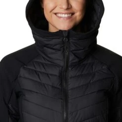 Columbia Women's Powder Lite™ Hybrid Hooded Jacket Black 10 Columbia Women's Powder Lite™ Hybrid Hooded Jacket Black -Araeom Shop 2007761 010 a2 presethigh res jpeg 300 dpi