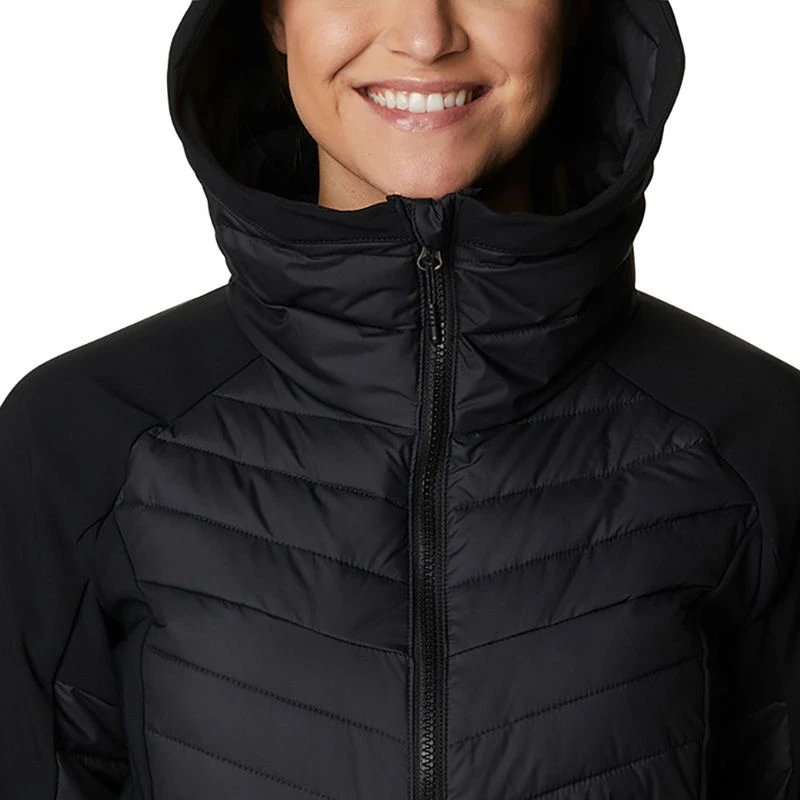 Columbia Women's Powder Lite™ Hybrid Hooded Jacket Black 4 Columbia Women's Powder Lite™ Hybrid Hooded Jacket Black - Image 4