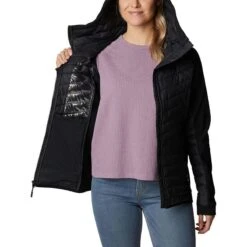 Columbia Women's Powder Lite™ Hybrid Hooded Jacket Black 11 Columbia Women's Powder Lite™ Hybrid Hooded Jacket Black -Araeom Shop 2007761 010 a3 presethigh res jpeg 300 dpi