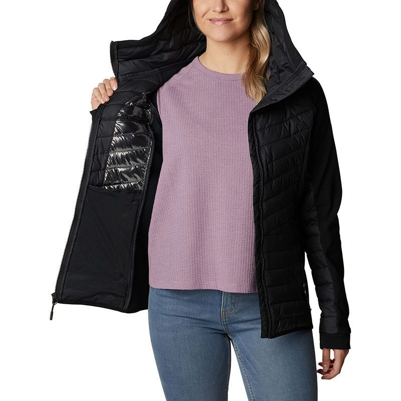 Columbia Women's Powder Lite™ Hybrid Hooded Jacket Black 5 Columbia Women's Powder Lite™ Hybrid Hooded Jacket Black - Image 5
