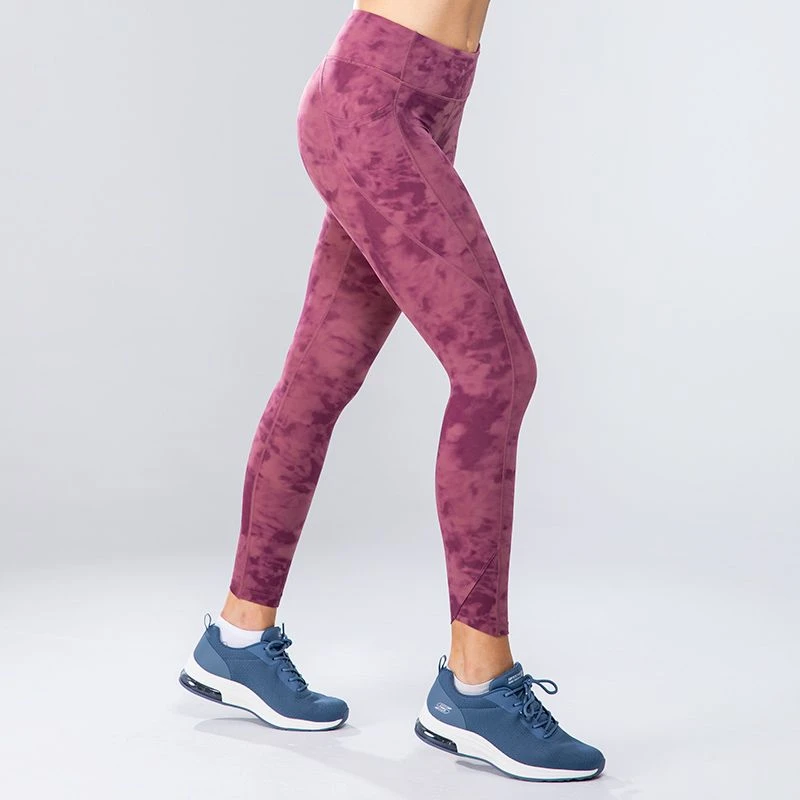 Women's Kora 7/8 Leggings Purple / Silver 2 Women's Kora 7/8 Leggings Purple / Silver - Image 2