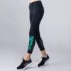Women's Anya 7/8 Length Leggings Black / Green