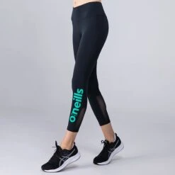 Women's Anya 7/8 Length Leggings Black / Green