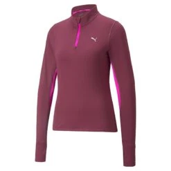 Puma Women's Favourite Quarter Zip Running Top Grape Wine / Deep Orchid -Araeom Shop 520184 71