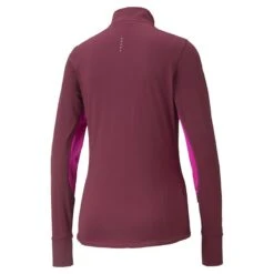 Puma Women's Favourite Quarter Zip Running Top Grape Wine / Deep Orchid -Araeom Shop 520184 71 bv