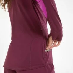 Puma Women's Favourite Quarter Zip Running Top Grape Wine / Deep Orchid -Araeom Shop 520184 71 mod04