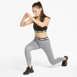 Puma Women's Strong High Waisted Training Leggings Griffin Heather 9 Puma Women's Strong High Waisted Training Leggings Griffin Heather -Araeom Shop 521601 07 mod03 1
