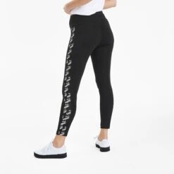 Puma Women's Amplified Leggings Black / White -Araeom Shop 582547 01 mod02