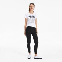 Puma Women's Amplified Leggings Black / White -Araeom Shop 582547 01 mod03