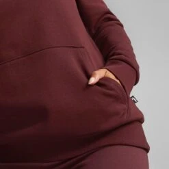 Puma Women's Essentials Logo Hoodie Aubergine -Araeom Shop 586789 50 mod04