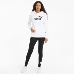 Puma Women's Essentials Logo Leggings Black -Araeom Shop 586832 01 mod03 1