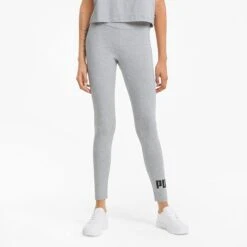 Puma Women's Essentials Logo Leggings Light Grey Heather 7 Puma Women's Essentials Logo Leggings Light Grey Heather -Araeom Shop 586832 04 mod01