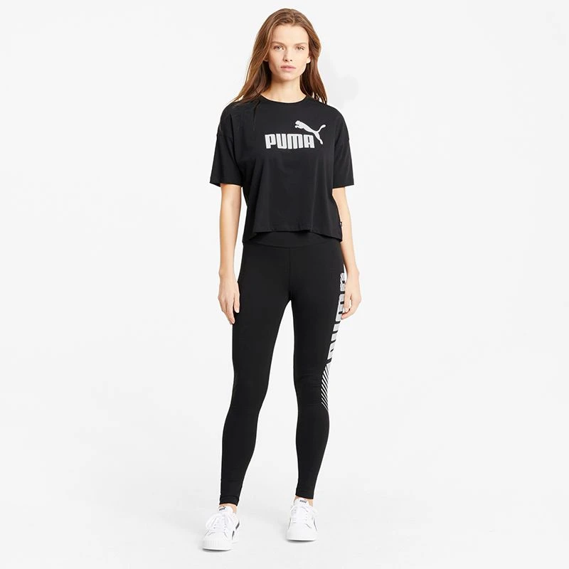 Puma Women's Essentials Graphic Leggings Puma Black 3 Puma Women's Essentials Graphic Leggings Puma Black - Image 3