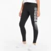 Puma Women's Essentials Graphic Leggings Dark Grey Heather