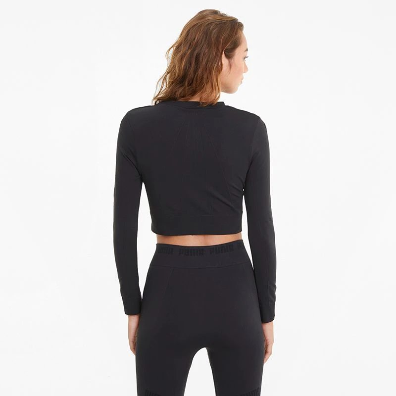 Puma Women's Evostripe Long Sleeve Training Top Puma Black 2 Puma Women's Evostripe Long Sleeve Training Top Puma Black - Image 2