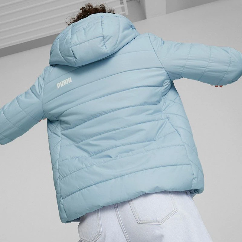 Puma Women's Essentials Padded Jacket Blue Wash 4 Puma Women's Essentials Padded Jacket Blue Wash - Image 4