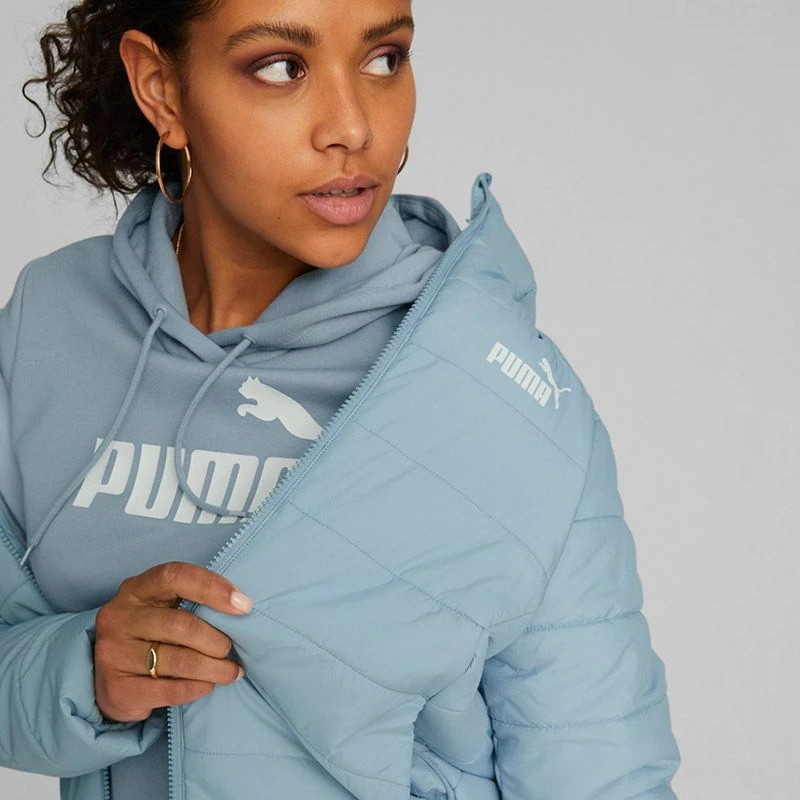 Puma Women's Essentials Padded Jacket Blue Wash 5 Puma Women's Essentials Padded Jacket Blue Wash - Image 5