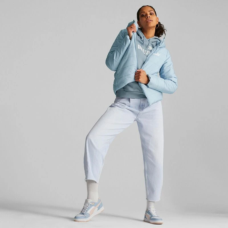 Puma Women's Essentials Padded Jacket Blue Wash 7 Puma Women's Essentials Padded Jacket Blue Wash - Image 7
