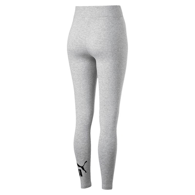 Puma Women's Essentials Logo Leggings Grey / Black 2 Puma Women's Essentials Logo Leggings Grey / Black - Image 2