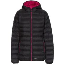 Trespass Women's Abigail Jacket Black / Cassis -Araeom Shop abigail faclcatr0001 blk a