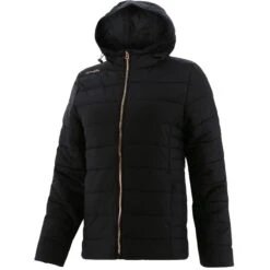Women's Alex Hooded Padded Jacket Black / Pink