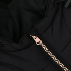 Women's Alex Hooded Padded Jacket Black / Pink -Araeom Shop alex 072 hooded padded jkt blk pnk 4