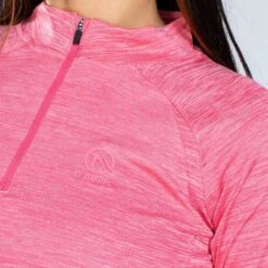 Women's Madison Half Zip Midlayer Top Pink 8 Women's Madison Half Zip Midlayer Top Pink -Araeom Shop am3a0074